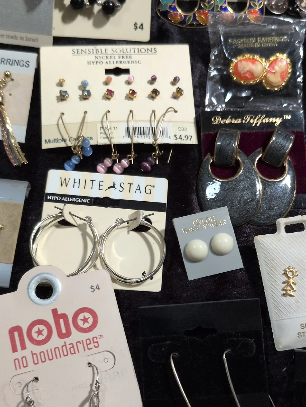 No Boundary & Handmade Pierced Earrings Lot of 32 Pairs New & Used